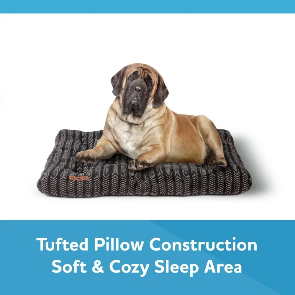 Tufted Pillow Pet Bed, Extral Large, Black, 38